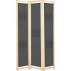 Séparateurs De Pièces-vidaXL Cloison de séparation 3 panneaux Gris 120x170x4 cm Tissu