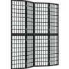 vidaXL Cloison de séparation pliable 4 panneaux 160x170 cm Noir