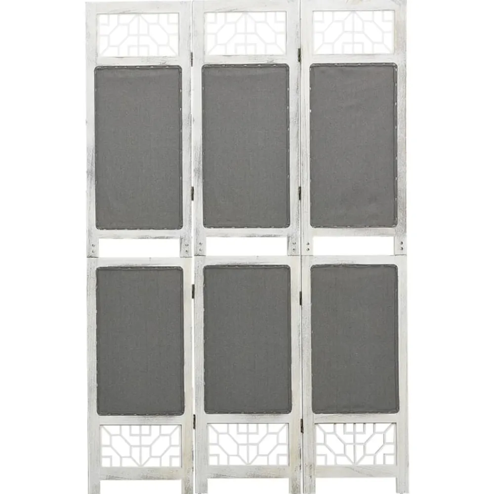 Séparateurs De Pièces-vidaXL Cloison de séparation 3 panneaux Gris 105x165 cm Tissu