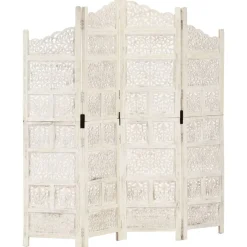 vidaXL Cloison de séparation 4 panneaux 160x165 cm Bois manguier