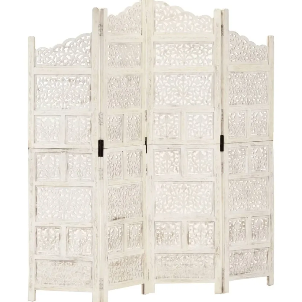 vidaXL Cloison de séparation 4 panneaux 160x165 cm Bois manguier