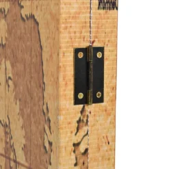 vidaXL Cloison de séparation pliable 120 x 170 cm Carte du monde Jaune