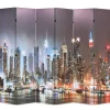 Séparateurs De Pièces-vidaXL Cloison de séparation pliable 228 x 170 cm New York la nuit