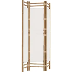 vidaXL Cloison de séparation pliante 3 panneaux 120 cm Bambou et toile