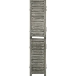 vidaXL Cloison de séparation 5 panneaux Gris 179x166 cm Bois solide