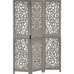 vidaXL Cloison de séparation 3 panneaux 120x165 cm Bois manguier