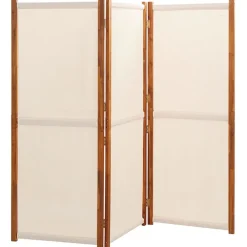 Séparateurs De Pièces-vidaXL Cloison de séparation 3 panneaux Blanc crème 210x180 cm Blanc crème