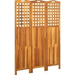 vidaXL Cloison de séparation 3 panneaux 121x2x170 cm Bois d'acacia