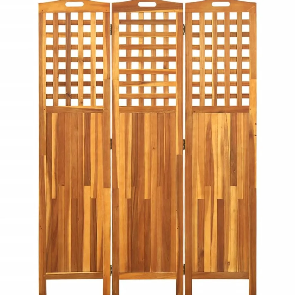 vidaXL Cloison de séparation 3 panneaux 121x2x170 cm Bois d'acacia