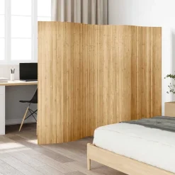 Séparateurs De Pièces-vidaXL Cloison de séparation bambou largeur 250 cm hauteur 165 cm naturel Marron clair
