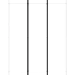 Séparateurs De Pièces-vidaXL Cloison de séparation 3 panneaux 150x200 cm Tissu Blanc