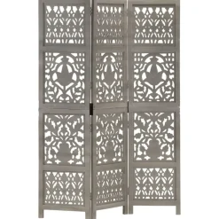 vidaXL Cloison de séparation 3 panneaux 120x165 cm Bois manguier