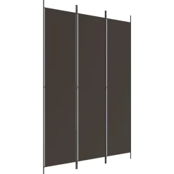 Séparateurs De Pièces-vidaXL Cloison de séparation 3 panneaux 150x220 cm Tissu Marron