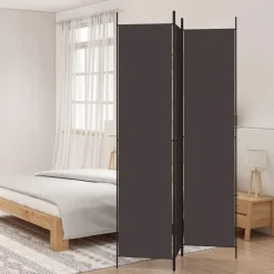Séparateurs De Pièces-vidaXL Cloison de séparation 3 panneaux 150x220 cm Tissu Marron