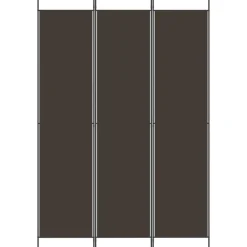 Séparateurs De Pièces-vidaXL Cloison de séparation 3 panneaux 150x220 cm Tissu Marron