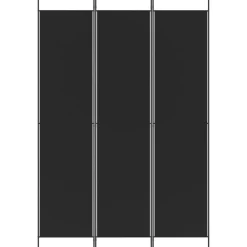 Séparateurs De Pièces-vidaXL Cloison de séparation 3 panneaux 150x220 cm Tissu Noir