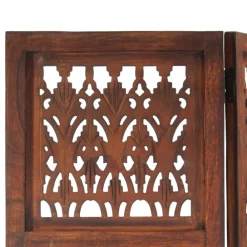 Séparateurs De Pièces-vidaXL Cloison de séparation 3 panneaux 120x165cm Bois manguier Marron