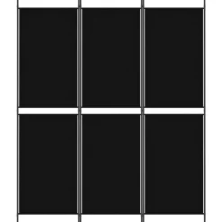 Séparateurs De Pièces-vidaXL Cloison de séparation 3 panneaux 150x180 cm Tissu Noir