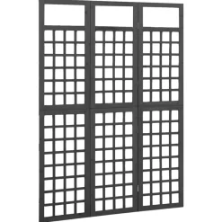Séparateurs De Pièces-vidaXL Cloison de séparation à 3 panneaux Bois de pin 121x180 cm Noir