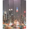vidaXL Cloison de séparation pliable 160x170 cm New York la nuit