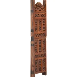 Séparateurs De Pièces-vidaXL Cloison de séparation 4 panneaux Marron 160x165cm Bois manguier Marron foncé