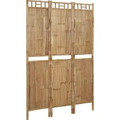 vidaXL Cloison de séparation 3 panneaux Bambou 120x180 cm
