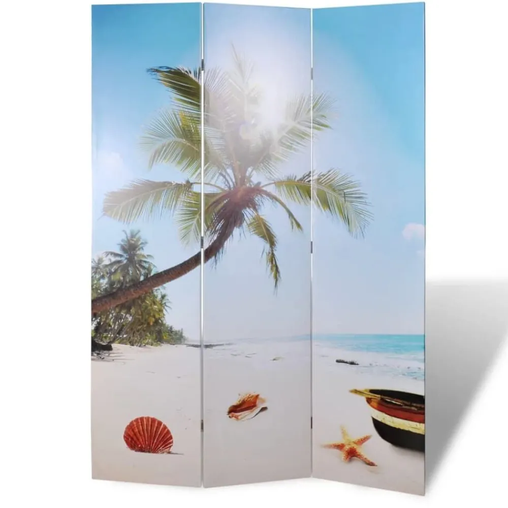 Séparateurs De Pièces-vidaXL Cloison de séparation pliable 120 x 170 cm Plage Bleu
