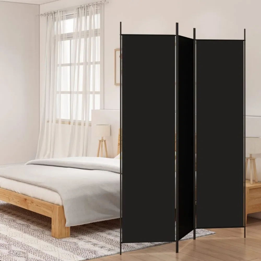 vidaXL Cloison de séparation 3 panneaux 150x200 cm Tissu