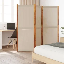 Séparateurs De Pièces-vidaXL Cloison de séparation 3 panneaux 210x180 cm Taupe