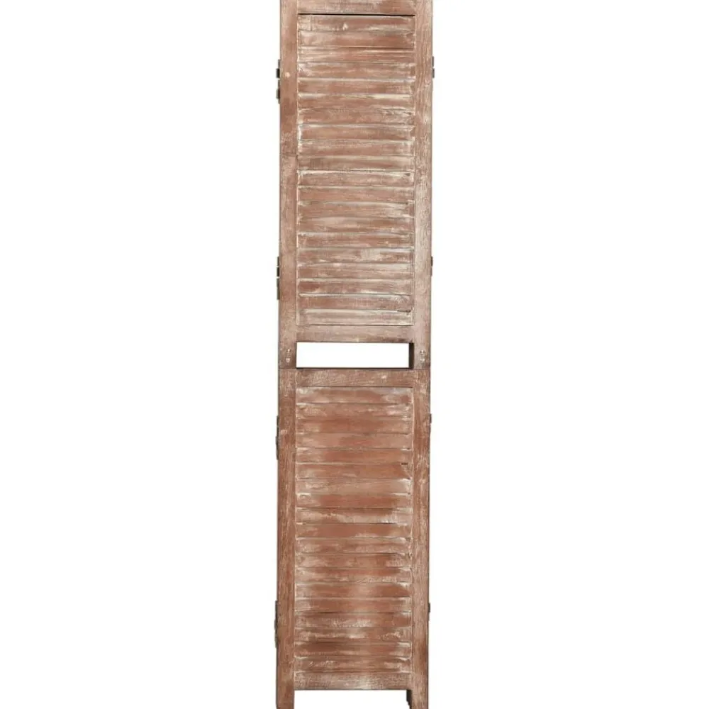 Séparateurs De Pièces-vidaXL Cloison de séparation 6 panneaux Marron 210x165 cm Paulownia