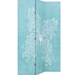 vidaXL Cloison de séparation pliable 120 x 170 cm Papillon Bleu