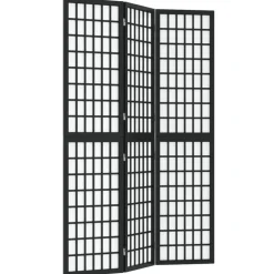 vidaXL Cloison de séparation pliable 3 panneaux 120x170 cm Noir
