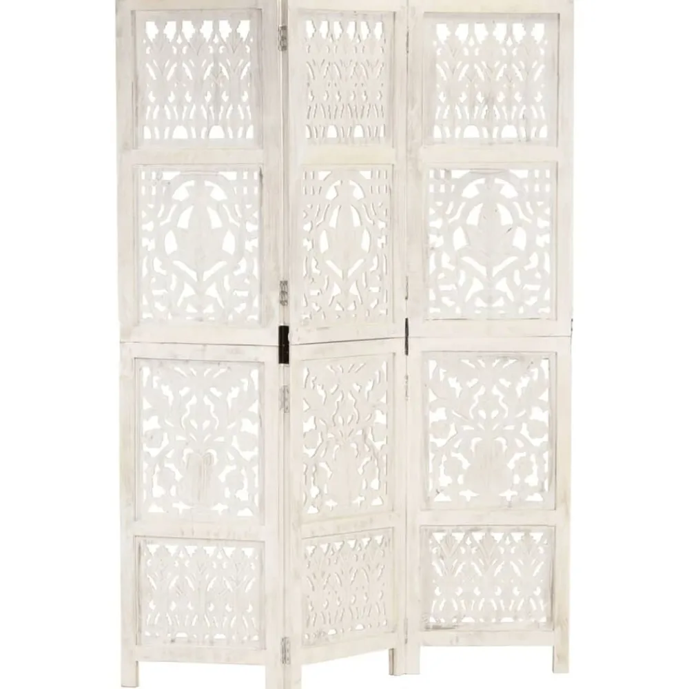 vidaXL Cloison de séparation 3 panneaux 120x165 cm Bois manguier