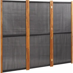 Séparateurs De Pièces-vidaXL Cloison de séparation 3 panneaux 210x180 cm Noir