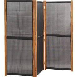 Séparateurs De Pièces-vidaXL Cloison de séparation 3 panneaux 210x180 cm Noir