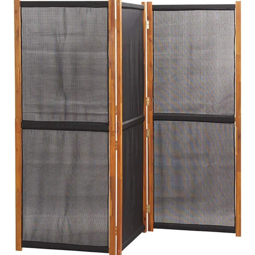 Séparateurs De Pièces-vidaXL Cloison de séparation 3 panneaux 210x180 cm Noir