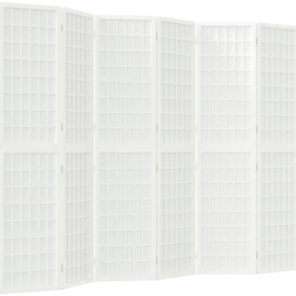 vidaXL Cloison de séparation pliable 6 panneaux 240x170 cm Blanc