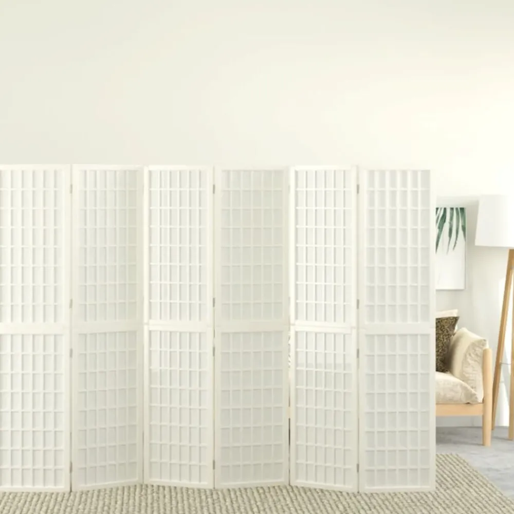 vidaXL Cloison de séparation pliable 6 panneaux 240x170 cm Blanc