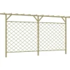 vidaXL Clôture à lattes de jardin avec pergola Bois