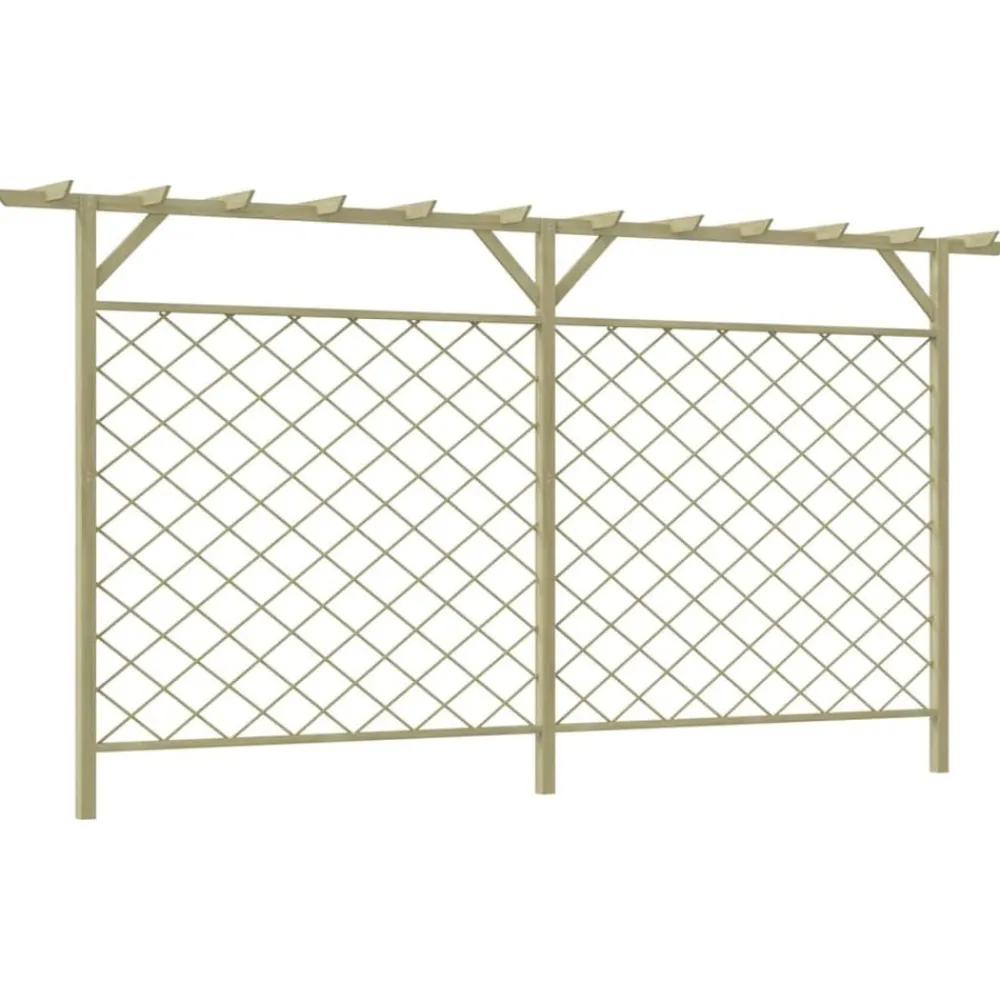 vidaXL Clôture à lattes de jardin avec pergola Bois
