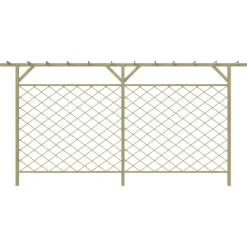 vidaXL Clôture à lattes de jardin avec pergola Bois