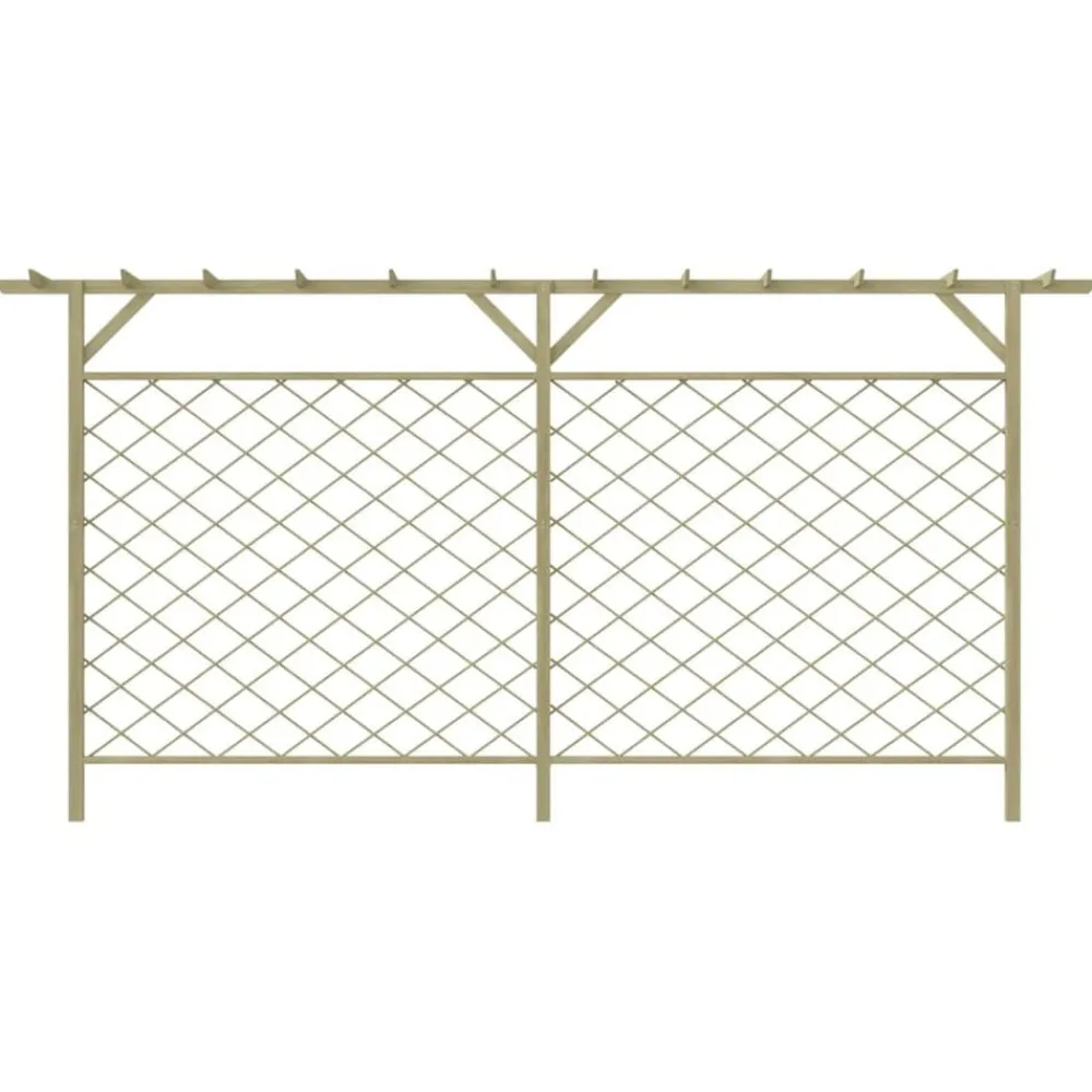 vidaXL Clôture à lattes de jardin avec pergola Bois