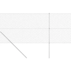 vidaXL Clôture à mailles avec poteaux Acier galvanisé 15x1,5 m Argenté