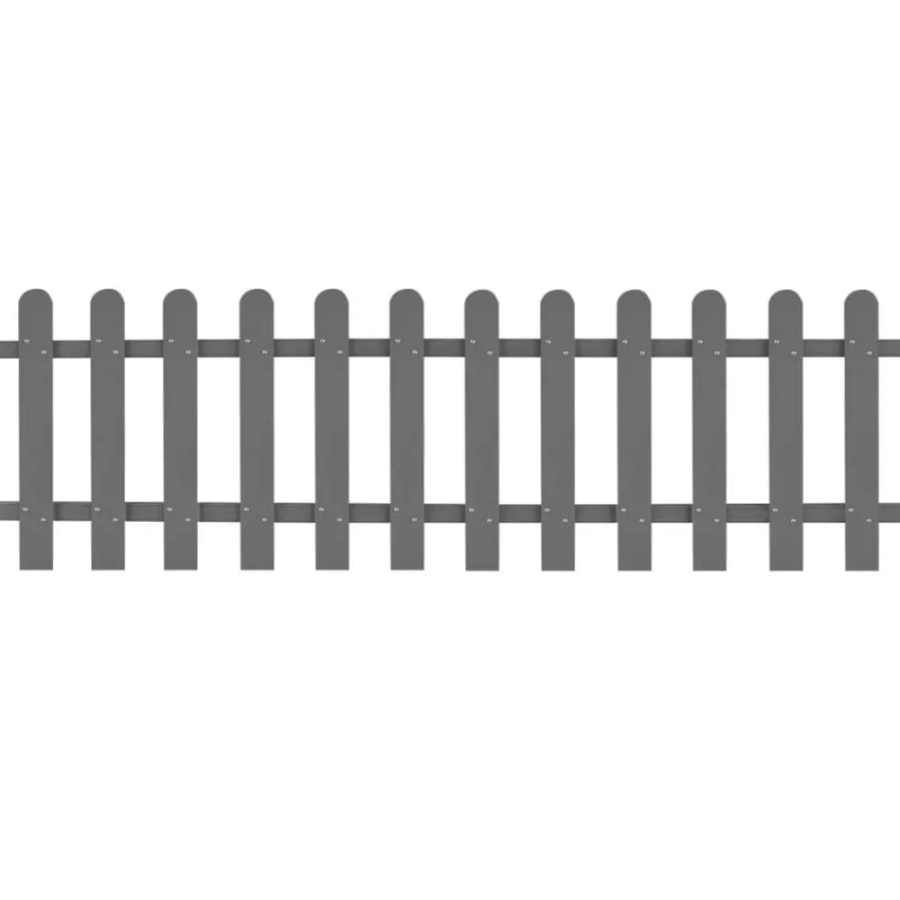 Clôtures & Barrières-vidaXL Clôture à piquets WPC 200x60 cm Gris