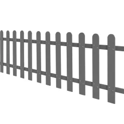 Clôtures & Barrières-vidaXL Clôture à piquets WPC 200x60 cm Gris