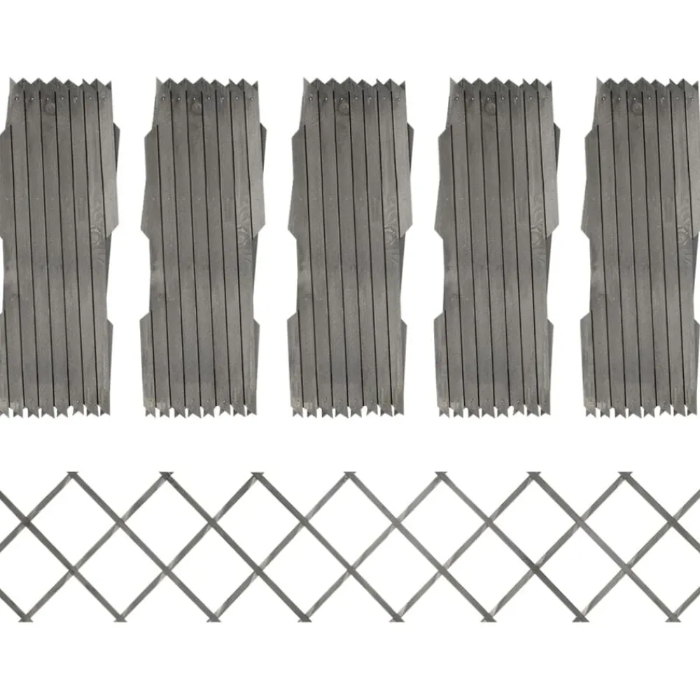 vidaXL Clôture à treillis 5 pcs Bois de sapin massif 180x30 cm