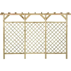 Clôtures & Barrières-vidaXL Clôture à treillis de jardin avec pergola 300x50x200 cm Pin