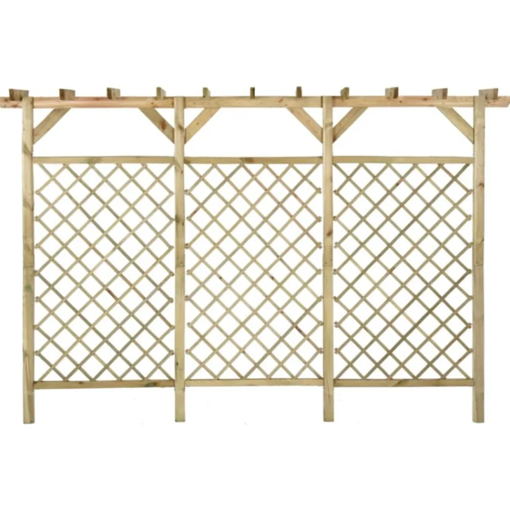 Clôtures & Barrières-vidaXL Clôture à treillis de jardin avec pergola 300x50x200 cm Pin