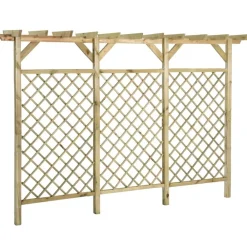 Clôtures & Barrières-vidaXL Clôture à treillis de jardin avec pergola 300x50x200 cm Pin