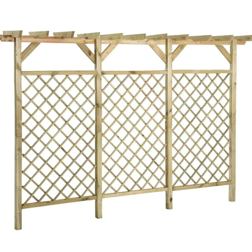 Clôtures & Barrières-vidaXL Clôture à treillis de jardin avec pergola 300x50x200 cm Pin
